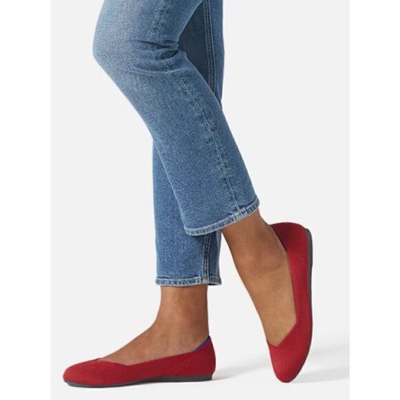 Rothy's The Flat - Scooter Red  Size 8.5 - Picture 2 of 9